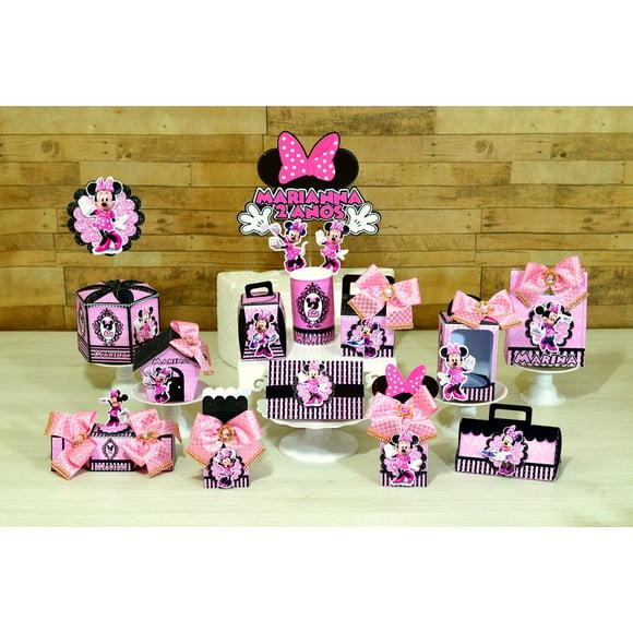 Arquivo Corte Digital Silhouette Festa Lminnie Rosa Luxo