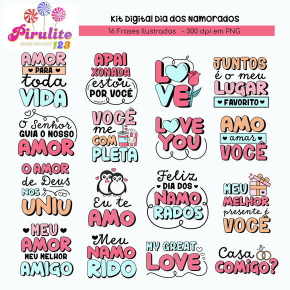 Arquivo Digital Frases Dia dos Namorados + Caixa