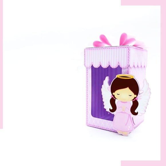 ARQUIVO DIGITAL SILHOUETTE BATIZADO ANJINHO ROSA LUXO