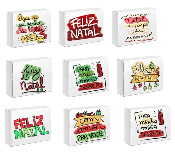 Arquivo Digital Silhouette Combo Caixas Natal Luxo