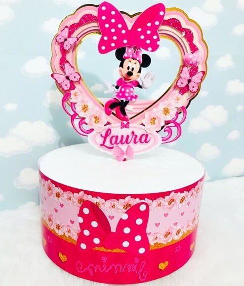 ARQUIVO DIGITAL SILHOUETTE MINNIE ROSA LUXO