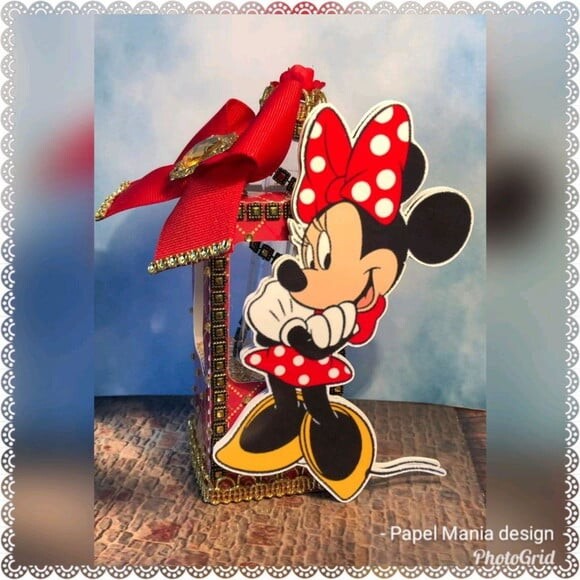 ARQUIVO DIGITAL SILHOUETTE MINNIE VERMELHA LUXO