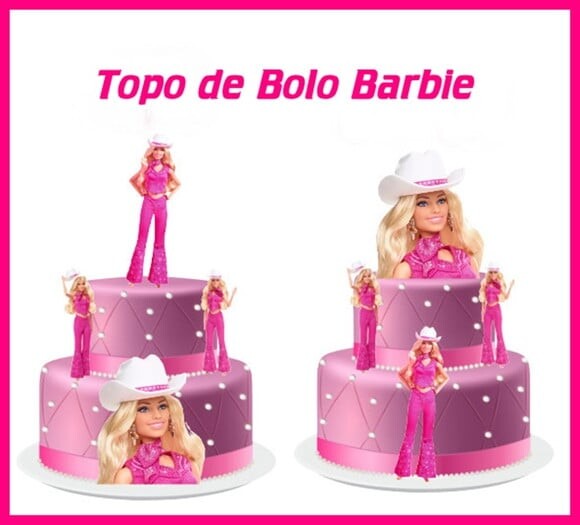 Arquivo Digital Silhouette Topo de Bolo Barbie Luxo