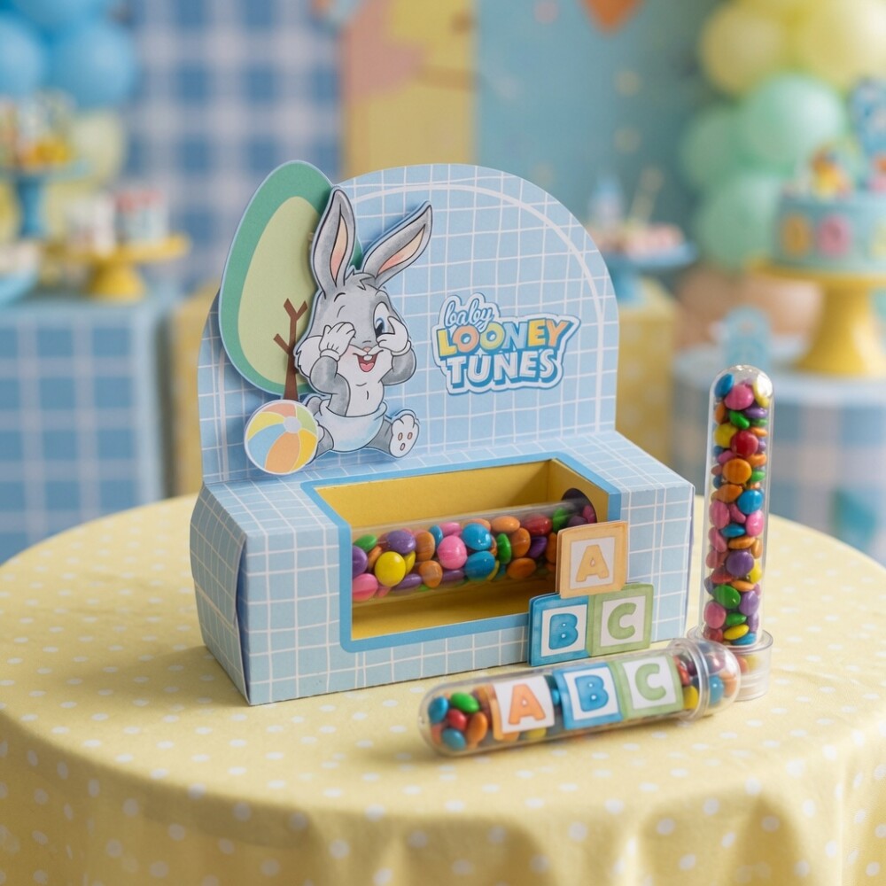 Arquivo Corte Digital Caixa Porta Tubete BABY LOONEY TOONES STUDI