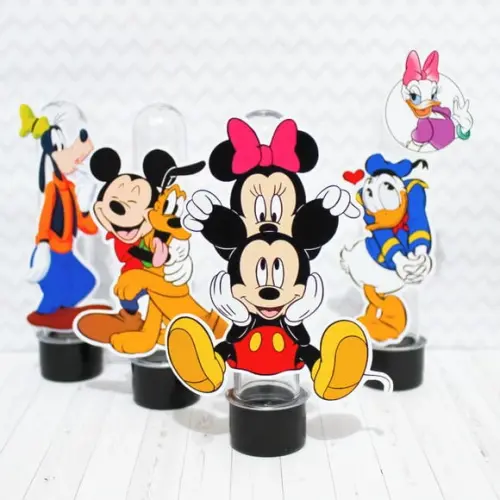 Arquivo Silhouette Tags Apliques Tubetes Turma do Mickey