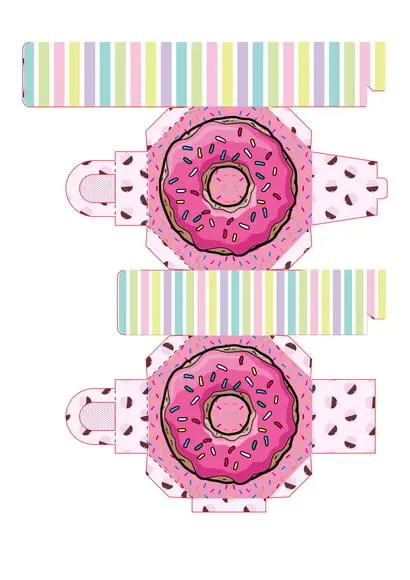 Arquivo Caixa Oitavada Silhouette Donuts