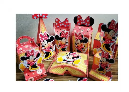 Arquivo Caixa Silhouette Minnie Vermelha Luxo
