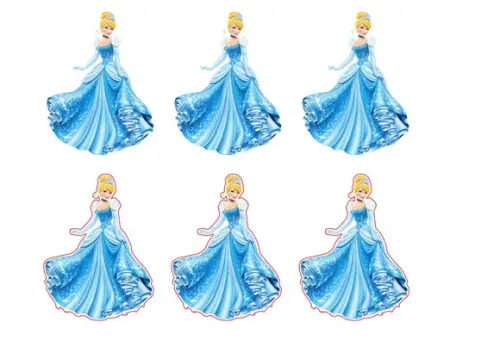 Arquivo Silhouette Tags Apliques Tubetes Cinderella