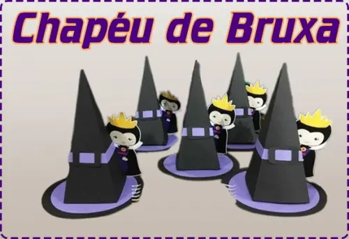 Arquivo Digital Silhouette Chapéu de Bruxa Halloween