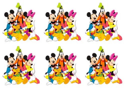 Arquivo Digital Silhouette Tags para Tubete Mickey e Turma