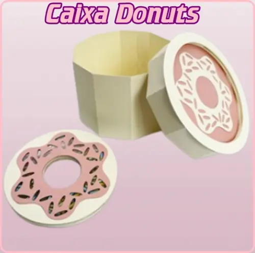 Arquivo Digital Silhouette Caixa Donuts