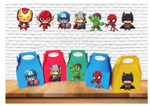 Kit Digital Arquivo Sacolinhas Silhouette e pdf Herois Cute