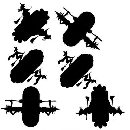 Arquivo Silhouette Forminhas Halloween Bruxas