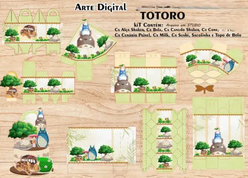 Totoro Arquivo Digital D Corte Studio e pdf