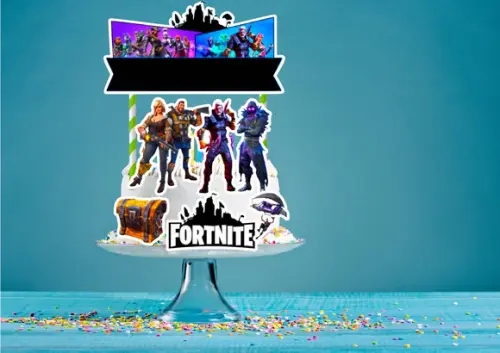 Arquivo Digital Silhouette Topo de Bolo Fortnite