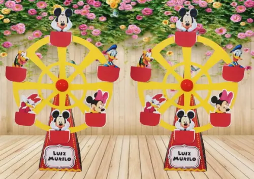 Arquivo Digital Silhouette Roda Gigante Mickey Luxo