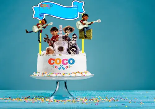 Arquivo Silhouette Topo de Bolo Coco a Vida É Uma Festa
