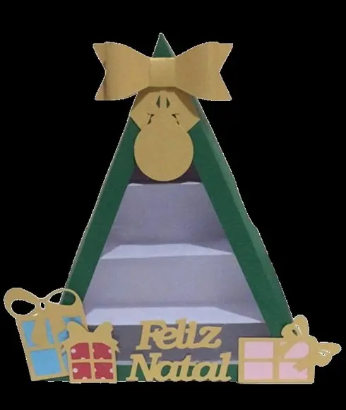 Caixa Árvore de Natal Porta Docinho Studio e pdf
