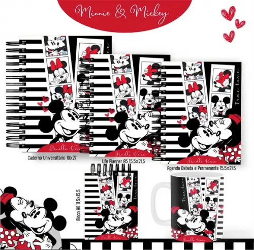 Combo de Capas Volta Ás Aulas Minnie e Mickey Png/ pdf