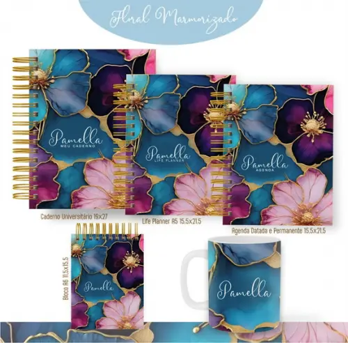 Combo de Capas Volta Ás Aulas Floral Png / pdf