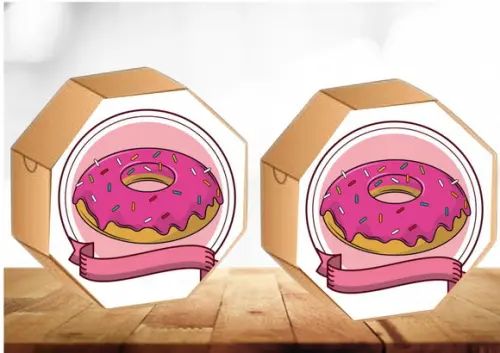 Arquivo Digital Silhouette Sextavada Donuts 1