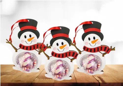 Arquivo Digital Silhouette Boneco de Neve para Doces