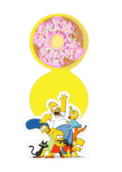 Arquivo Digital Silhouette Convite de Aniversario os Simpson
