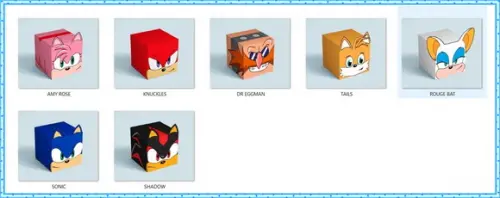 Combo Arquivo Digital Silhouette Caixas Personagens Sonic