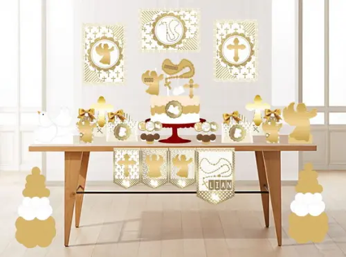 Arquivo Máquina Silhouette Batizado Dourado