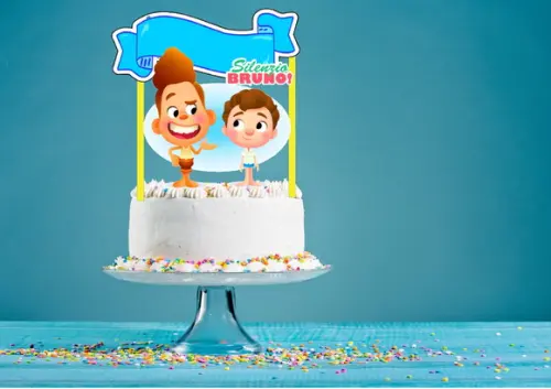Arquivo Máquina Silhouette Topo de Bolo Luca Disney