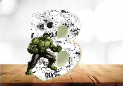 Arquivo Silhouette Caixa Letra Hulk 2 para Guloseimas