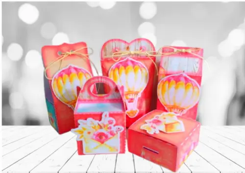 Arquivo Caixa Silhouette Balão Menina Candy Luxo