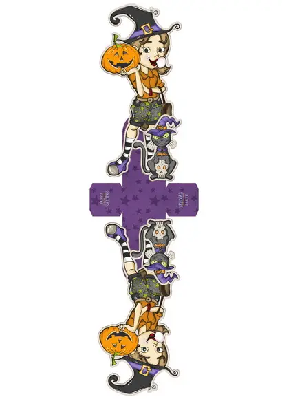 ARQUIVO SILHOUETTE HALLOWEEN BRUXINHA LINDA TEEN