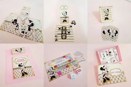ARQUIVO apliques SILHOUETTE kit diversão MINNIE DOURADA