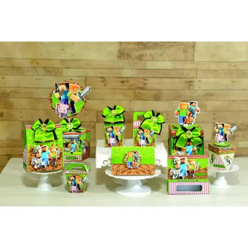 Arquivo de Corte Digital Convite Game Boneco Quadrado Luxo