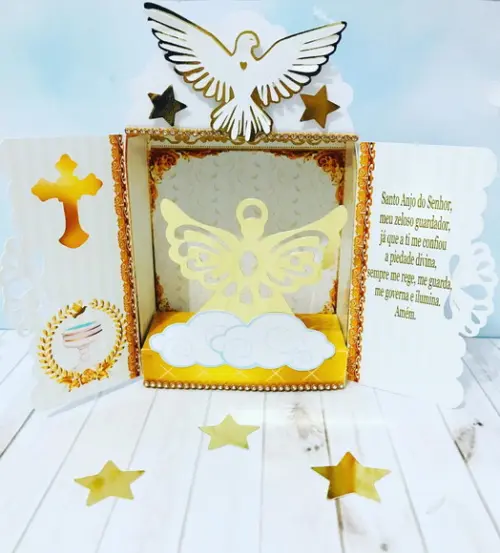 Arquivo Corte Digital Batizado Studio e pdf Unissex Luxo
