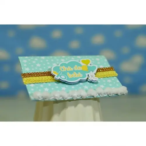 Arquivo de Corte Digital Convite Batizado Menino Luxo