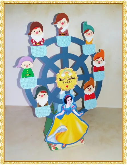 KIT DIGITAL SILHOUETTE RODA GIGANTE BRANCA DE NEVE