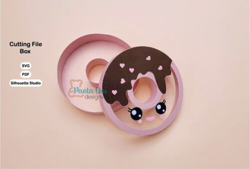 Arquivo Digital Caixa Donuts Kwaii