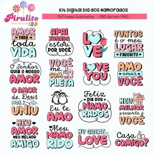 Arquivo Digital Frases Dia dos Namorados + Caixa