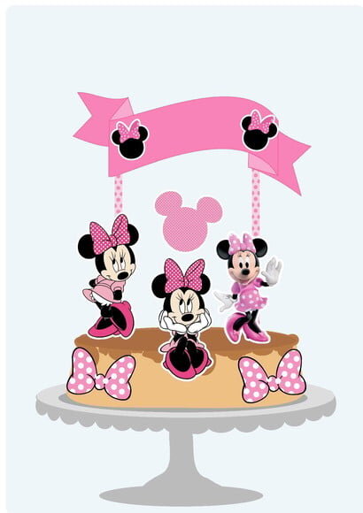 Arquivo de Corte Digital - Topo de Minnie Rosa - PD10173