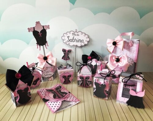 ARQUIVO DIGITAL SILHOUETTE chá de lingerie LUXO