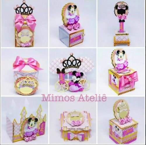 ARQUIVO DIGITAL SILHOUETTE MINNIE ROSA LUXO