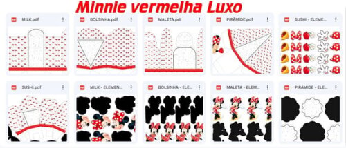 Arquivo Digital Silhouette Minnie Vermelha Luxo