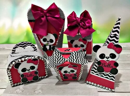ARQUIVO DIGITAL SILHOUETTE PANDA PINK LUXO