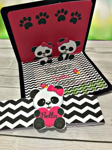 ARQUIVO DIGITAL SILHOUETTE PANDA PINK LUXO