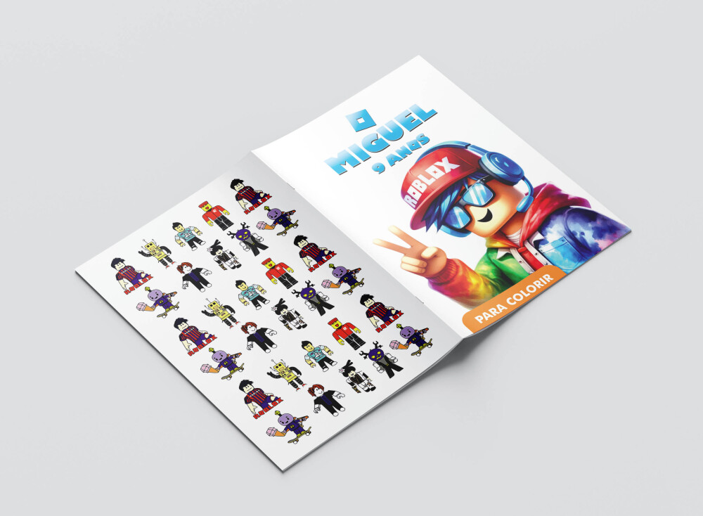Mini Revistas Personalizadas de Colorir Roblox