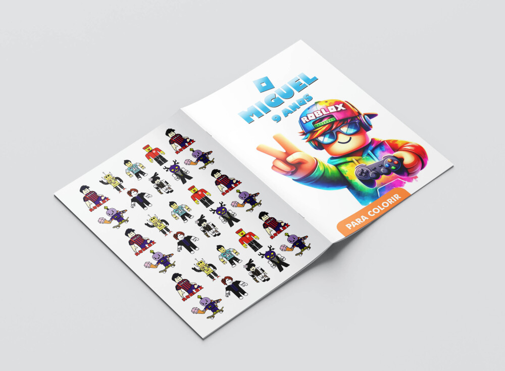 Mini Revistas Personalizadas de Colorir Roblox