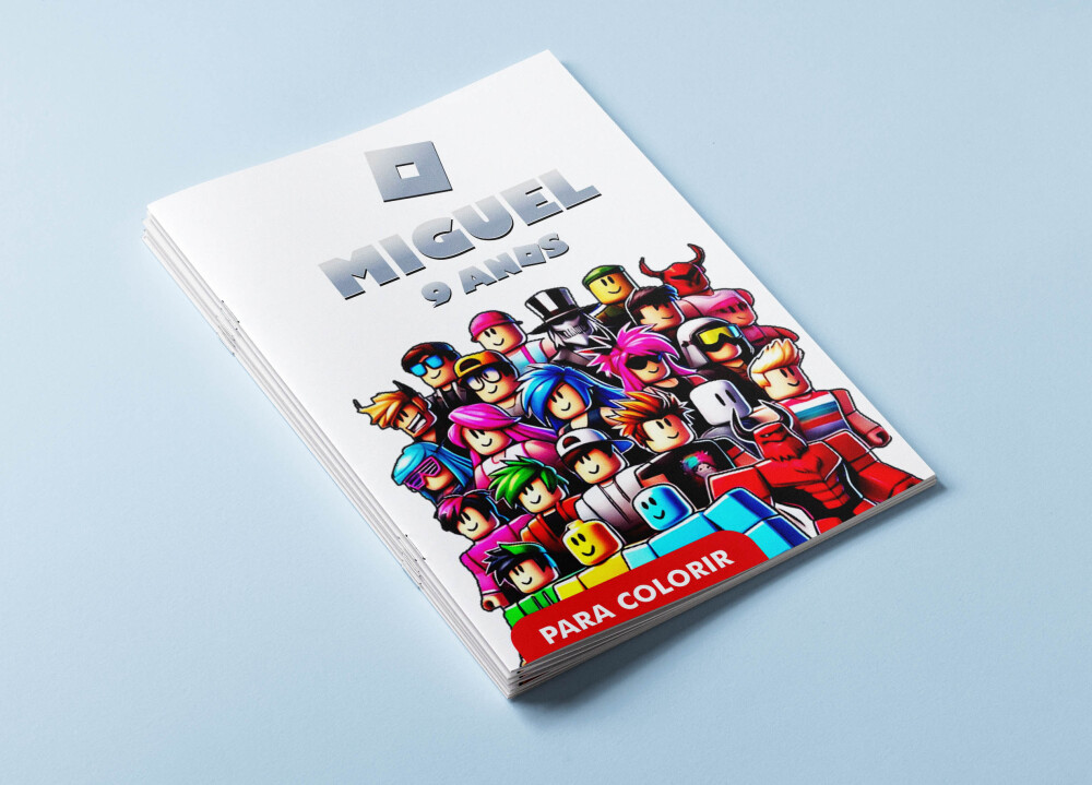 Mini Revistas Personalizadas de Colorir Roblox