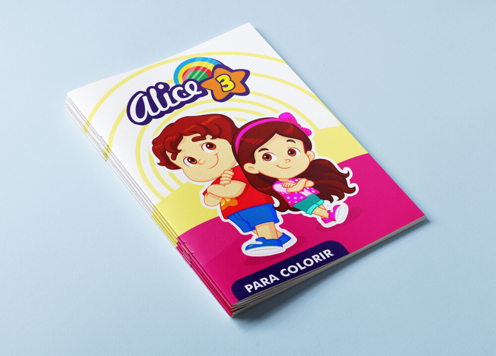 Mini Revistas Personalizadas de Colorir Maria Clara e JP